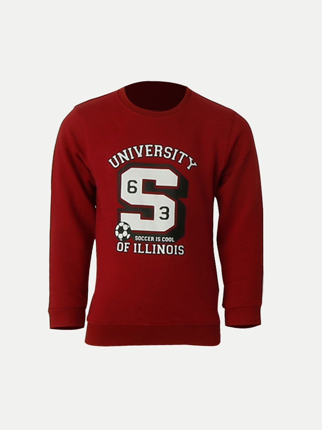 Teen Boys Red Graphic Printed Sweatshirt