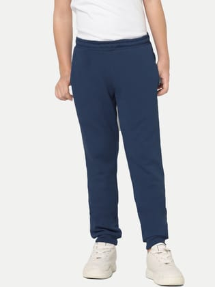 Comfy Blue Solid Cotton Pants