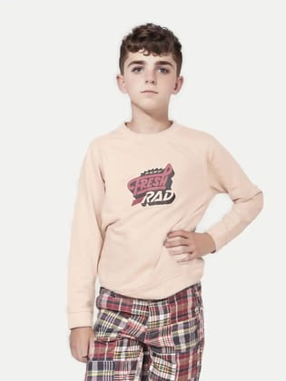 Teen Boys Beige graphic printed T-Shirt