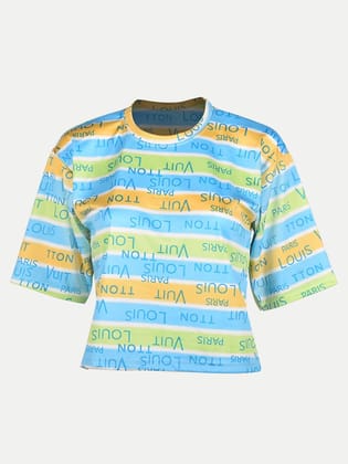 Women Multi color Digital Print Croptops