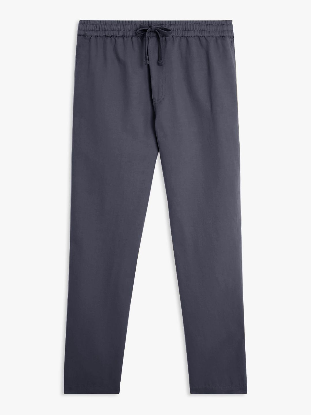 Mens Dark Grey Solid Chinos Trousers