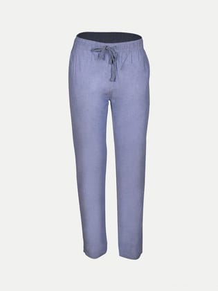 Men Turquoise Solid Remi Cotton Chinos Trousers