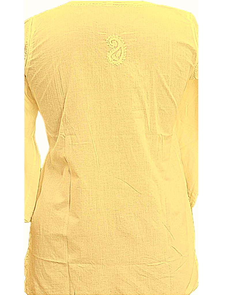 White Embroidery Chikan Short Kurta