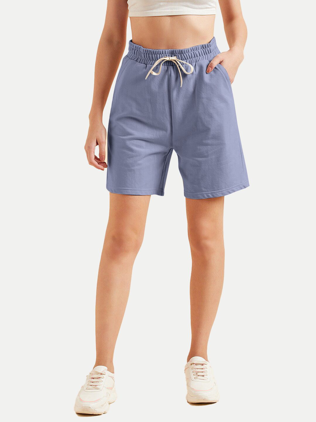 Womens Dark grey Solid  Shorts