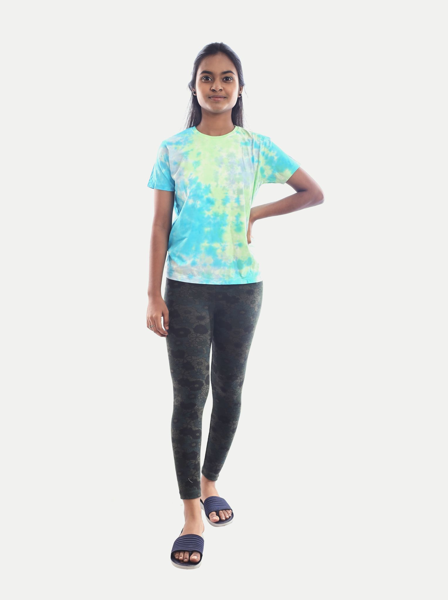 Women Black  Floral  Printed  Leggings