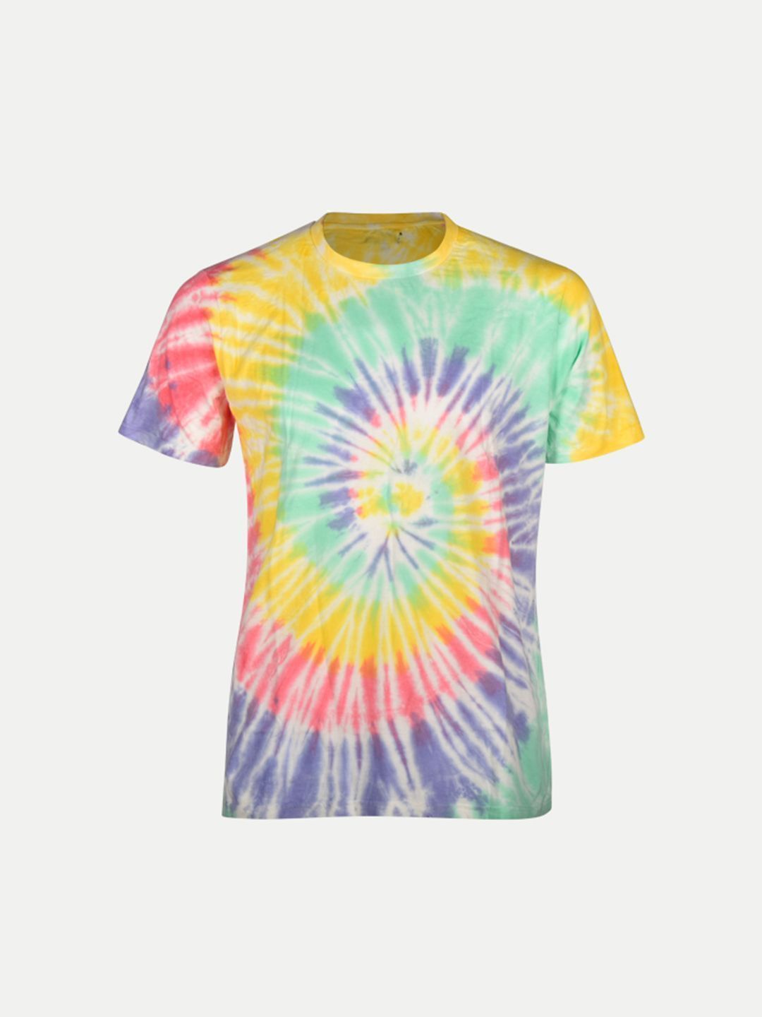 Men Multicolor Tie and Dye Cotton Crew Neck T-Shirt