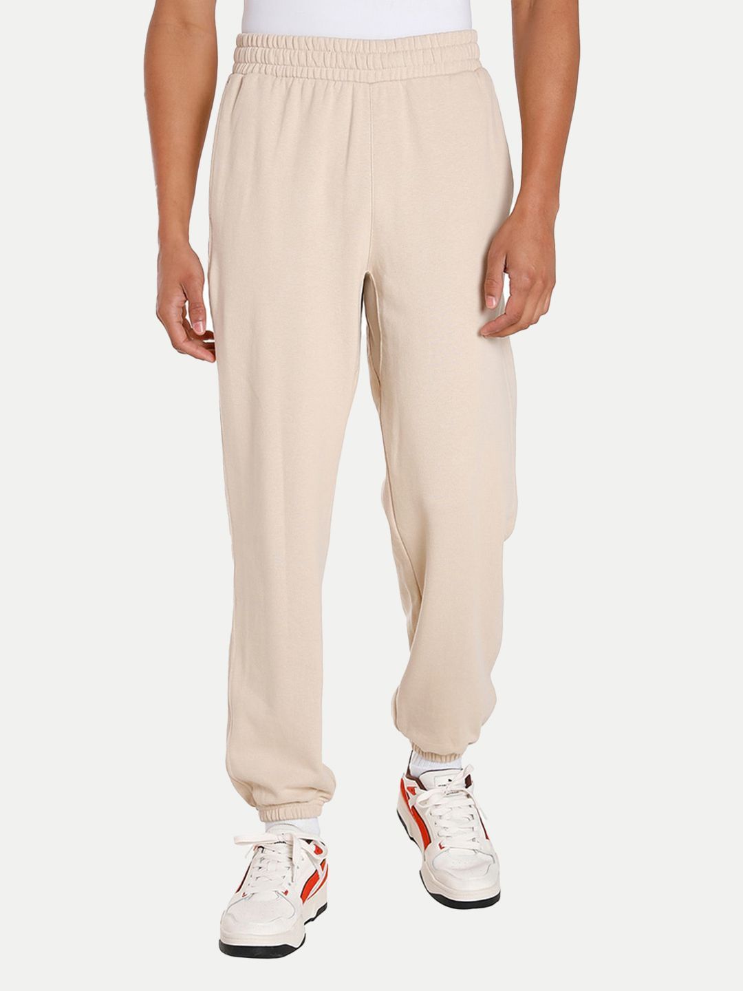 Men Solid Light Grey Polyester Regular Fit active wear joggers