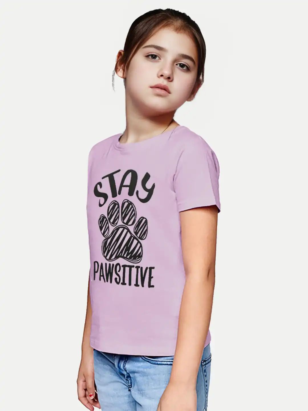 Teen Girls Lilac Printed T-shirt