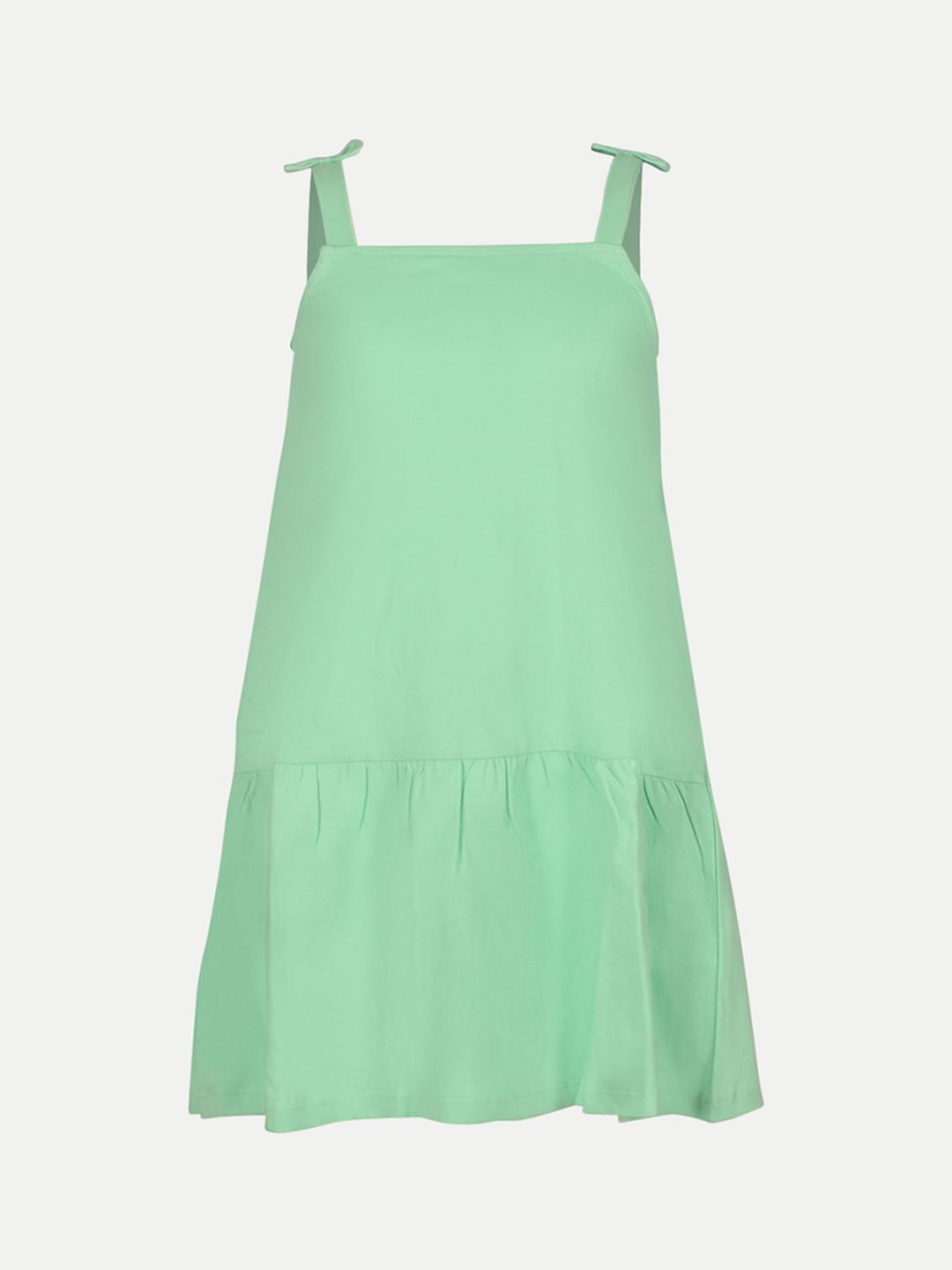 Girls Mint Solid Dress