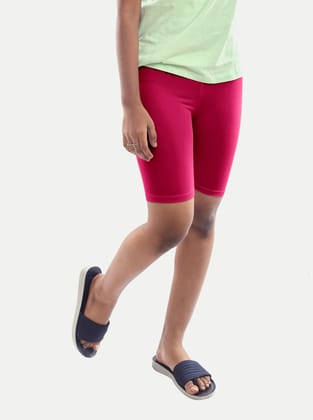 Girls Pink Casual Shorts