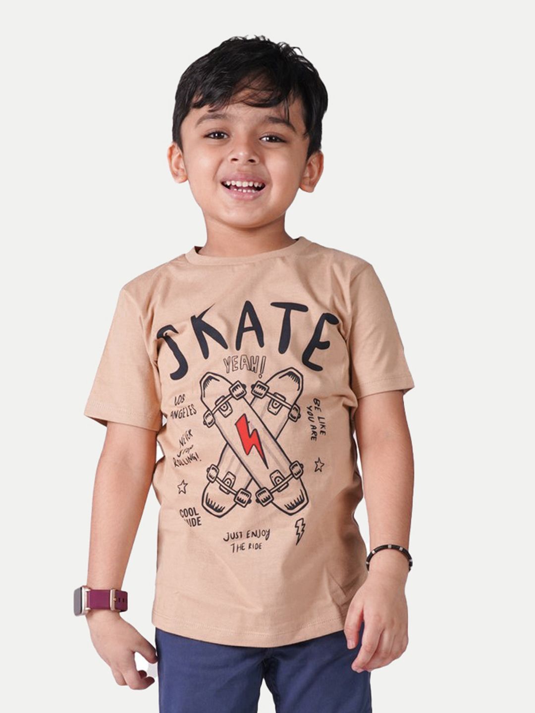 Boys Sandal Printed Skate on T- shirt