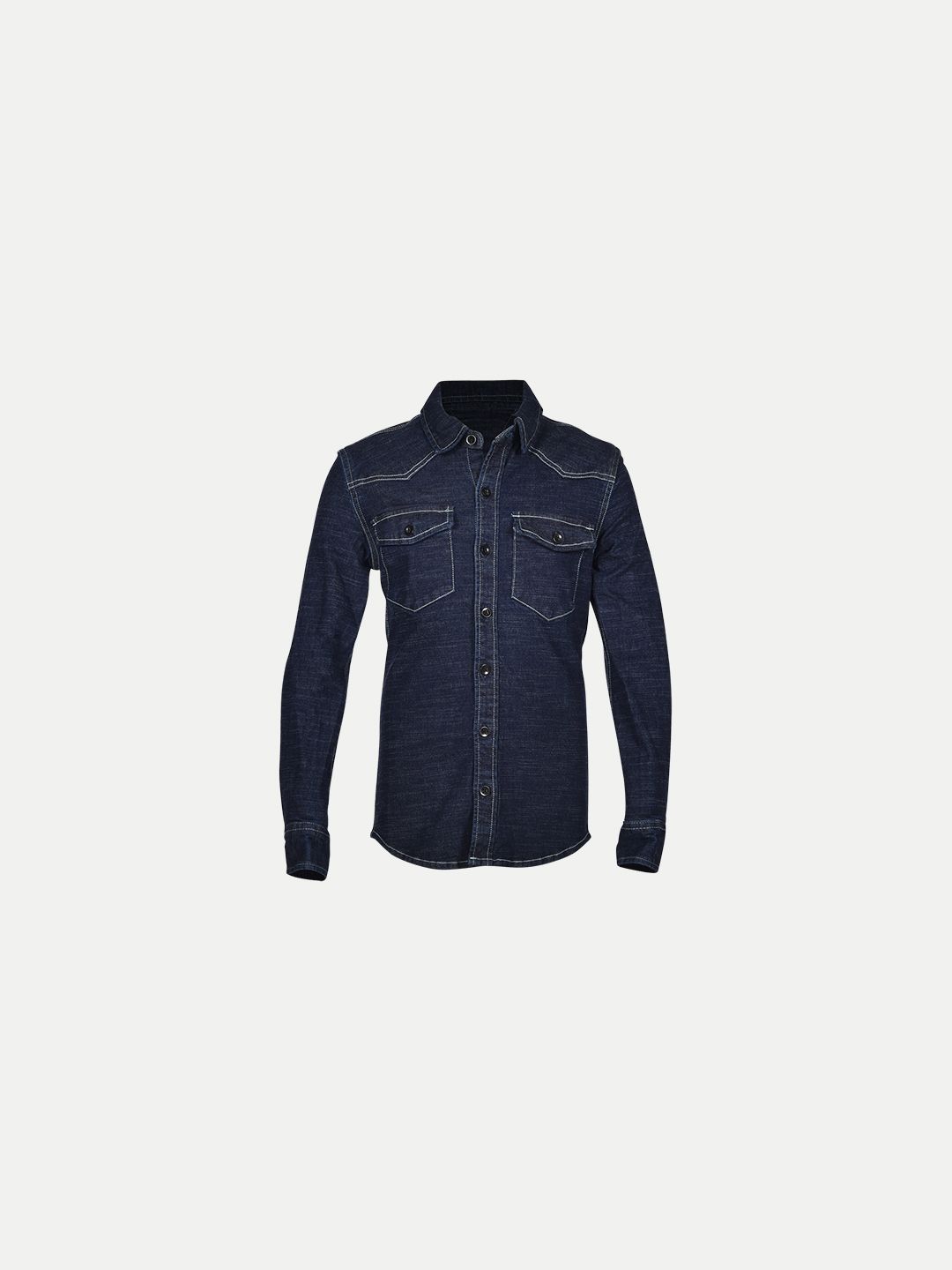 Boys Blue Mid-Washed Shirt