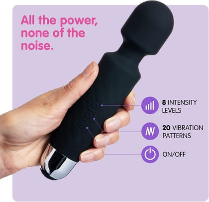 Personal Massager for Women | Full Body Electric Massager | 10 Vibration Speeds and Patterns | USB Rechargeable Handheld Massager | Waterproof, Medical Grade Silicone
