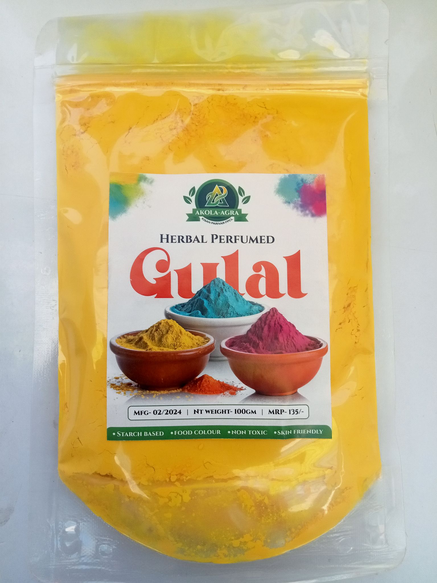 Herbal Holi Gulal Yellow