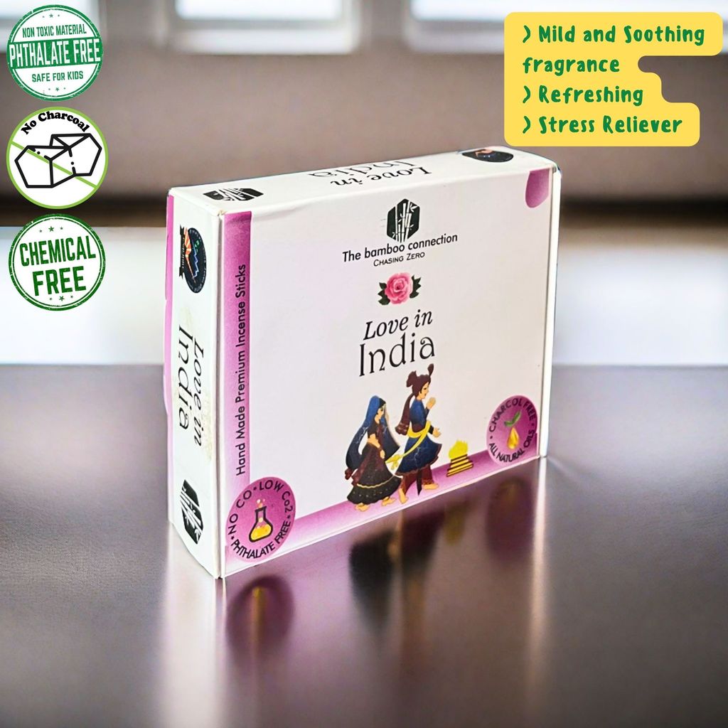 The Bamboo Connection | Love In India | Phthalate free, Charcoal free, Chemical free | Rose Fragrance | 100% Natural - Pooja Needs | Buy online on ZillyBuy