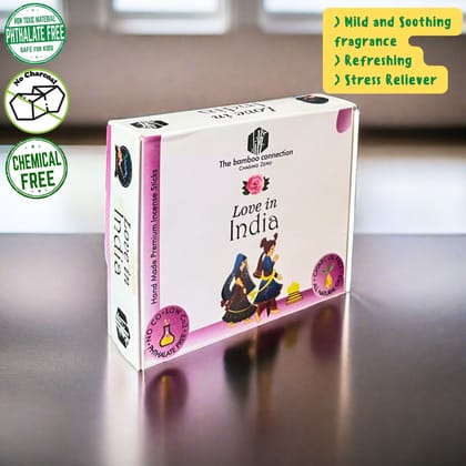The Bamboo Connection | Love In India |  Phthalate free, Charcoal free, Chemical free  | Rose Fragrance | 100% Natural