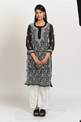 Roop Complete Front Embroidery Chikankari Kurti