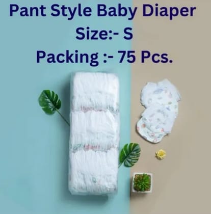 Baby Diaper All Round Protection Pants (S) 75 count (up to 7 kg)  by Ruhi Fashion India