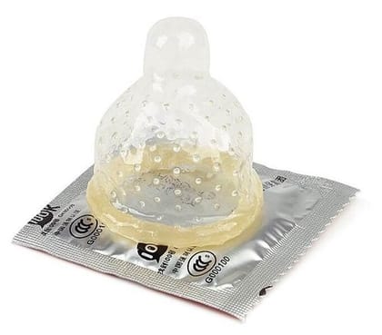 Condom High Quality For Men And Lubricated Full Dotted Strawberry Flavoured (Pack Of 144) (Secret Delivery) Box Packing