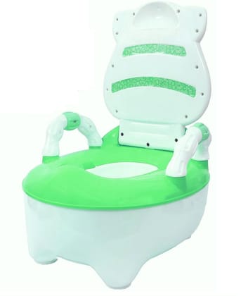 Mommers Potty Training Toilet Seat Lightweight Portable Potty Great for Travel - Seat to Encourage Practice for Toddler Baby Children Infants - Green