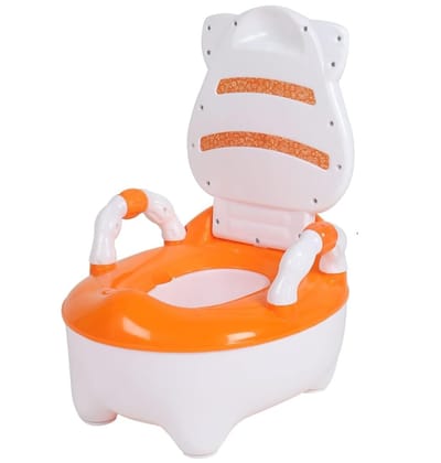 Mommers Potty Training Toilet Seat Lightweight Portable Potty Great for Travel - Seat to Encourage Practice for Toddler Baby Children Infants - Orange