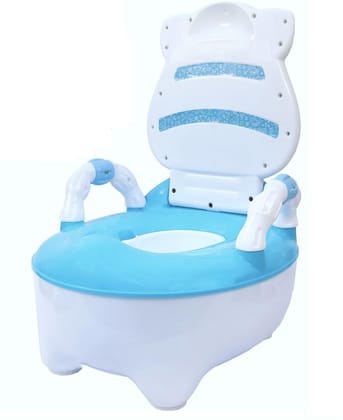 Mommers Potty Training Toilet Seat Lightweight Portable Potty Great for Travel - Seat to Encourage Practice for Toddler Baby Children Infants - Blue