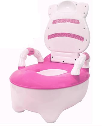 Mommers Potty Training Toilet Seat Lightweight Portable Potty Great for Travel - Seat to Encourage Practice for Toddler Baby Children Infants - Pink