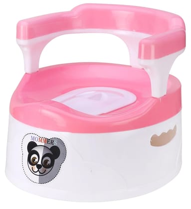 Mommers Potty Training Chair for Boys and Girls, Handles & Splash Guard - Comfortable Seat for Toddler 6 Months to 2 Years MM_751 - Pink