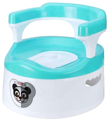 Mommers Potty Training Chair for Boys and Girls, Handles & Splash Guard - Comfortable Seat for Toddler 6 Months to 2 Years MM_751 - Green