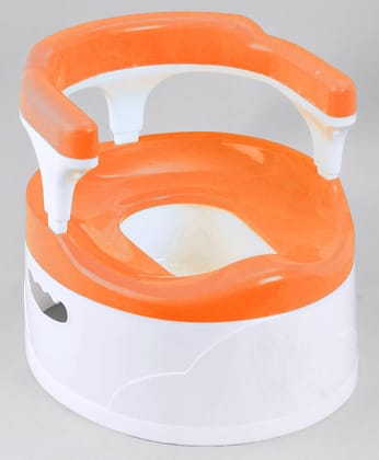 Mommers Potty Training Chair for Boys and Girls, Handles & Splash Guard - Comfortable Seat for Toddler 6 Months to 2 Years MM_751 - Orange