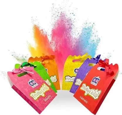 UrbanOasis Holi Colors Holi Color Powder Pack of 6  (Purple, Yellow, Green, Orange, Red, 600 g)