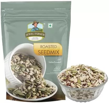 Jewel Farmer Roasted Seed mix 4-In-1 Seeds with Resealable Zip Locks (200gm)