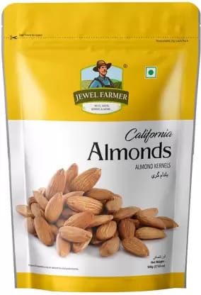 Jewel Farmer California Almonds Kernels Natural Badam Giri Protein & Fibre Rich Dry Fruits Almonds  (200 g)