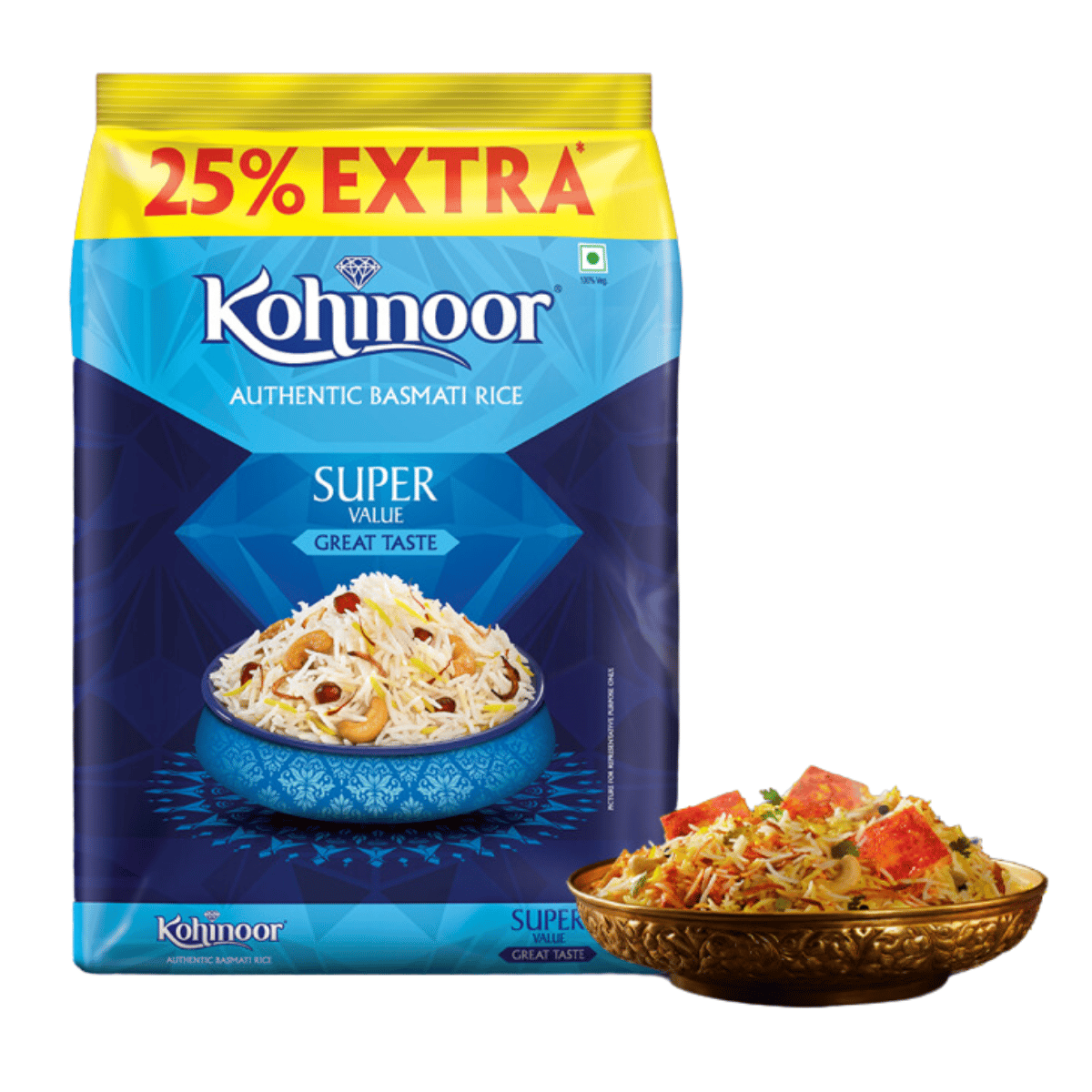 Kohinoor Super Value Basmati Rice 1 kg + 25% extra
