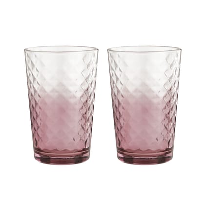 Yera Ruby Maroon Coloured Juice Glass 215ml Set of 2|Tumbler Drinking Glass for Kitchen|Water|Milk|Cold-Drinks|Cocktail| Milkshake|Smoothie|Ideal for Home|Party|Restaurant|Special Occasions