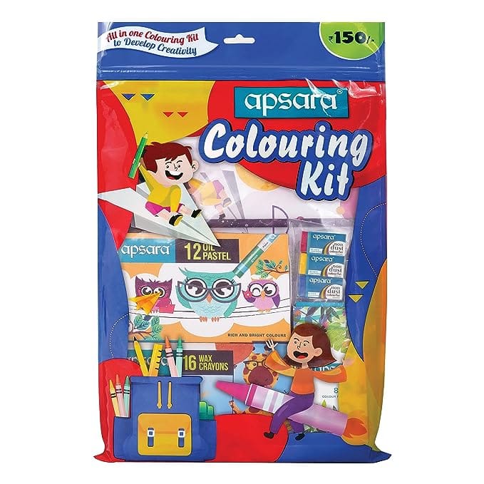 Apsara Colouring Kit | Ideal Gift Pack | Colouring Kit for Children | Kids Gifting Set | Complete Drawing Set | Fun Birthday Gift | Fun Children's Gift | Combo of 8 items - Stationery | Buy online on ZillyBuy
