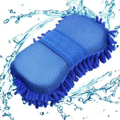  Car Wash Sponge, Microfiber Chenille Car Cleaning Sponge with Mesh Backing for Washing, Drying and Waxing