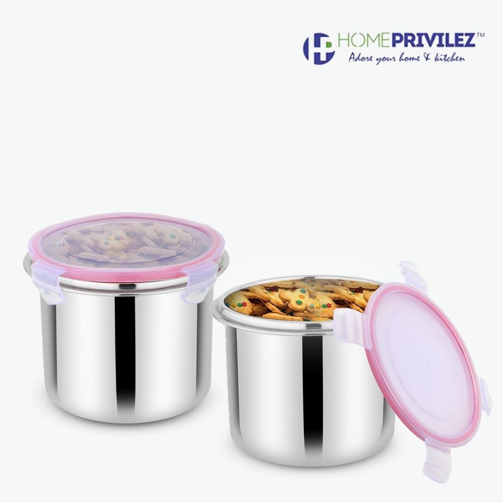 "Flip & Seal" Stainless Steel Airtight storage container (1000ML,1350ML)