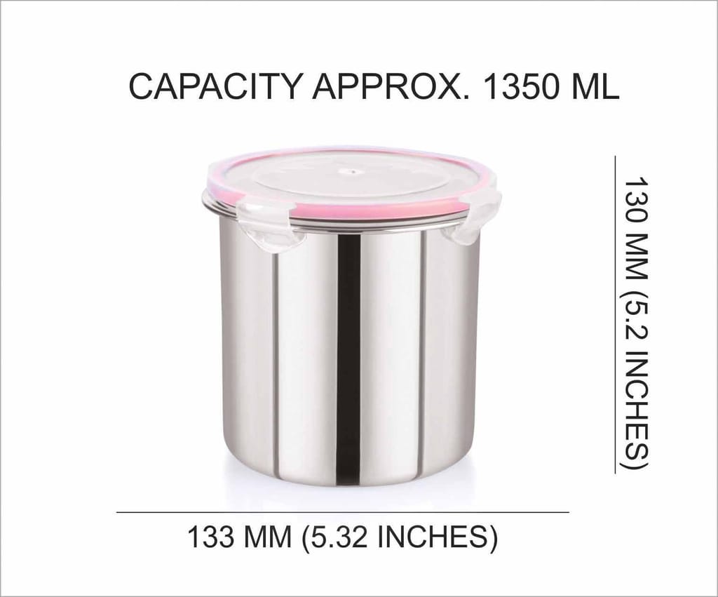 "Flip & Seal" Stainless Steel Airtight storage container (1000ML,1350ML)