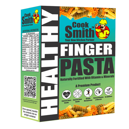 Cook Smith Healthy Finger Penne Pasta| No Maida, No Fried, No MSG, No Preservatives | Sun Dried |Natural Colour | Raagi Pasta | Cook Smith Pasta Pack 250gm (Pack of 1)