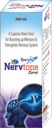ENRICH PLUS NERVTONE SYRUP MEMORY TONIC FOR BOOSTING UP MEMORY & STRENGTH 200ML. (PACK OF 2*200ML.)