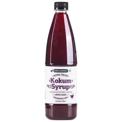 Urban Platter Kokum Syrup, 700ml (No Preservative and Additive-free, Refreshing and Cooling Drink, With Cumin/Jeera)