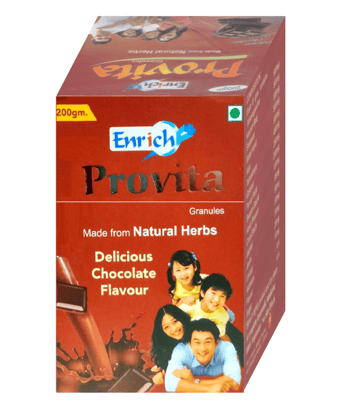 Enrich Plus Provita Granules Natural Herbs with Delicious Chocolate Flavour 200gm
