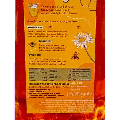 Jivan Organics Multifloral Honey 1KG