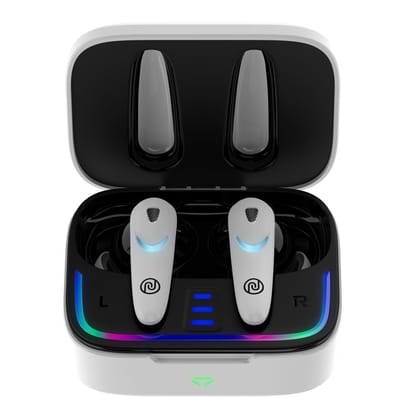 Noise Newly Launched Buds Combat X In-Ear Truly Wireless Gaming Earbuds with 40ms Low Latency, 60H of Playtime, Spatial Audio, RGB Lights, Instacharge(10 min=180 min),10mm Driver,BT v5.3(Covert White)