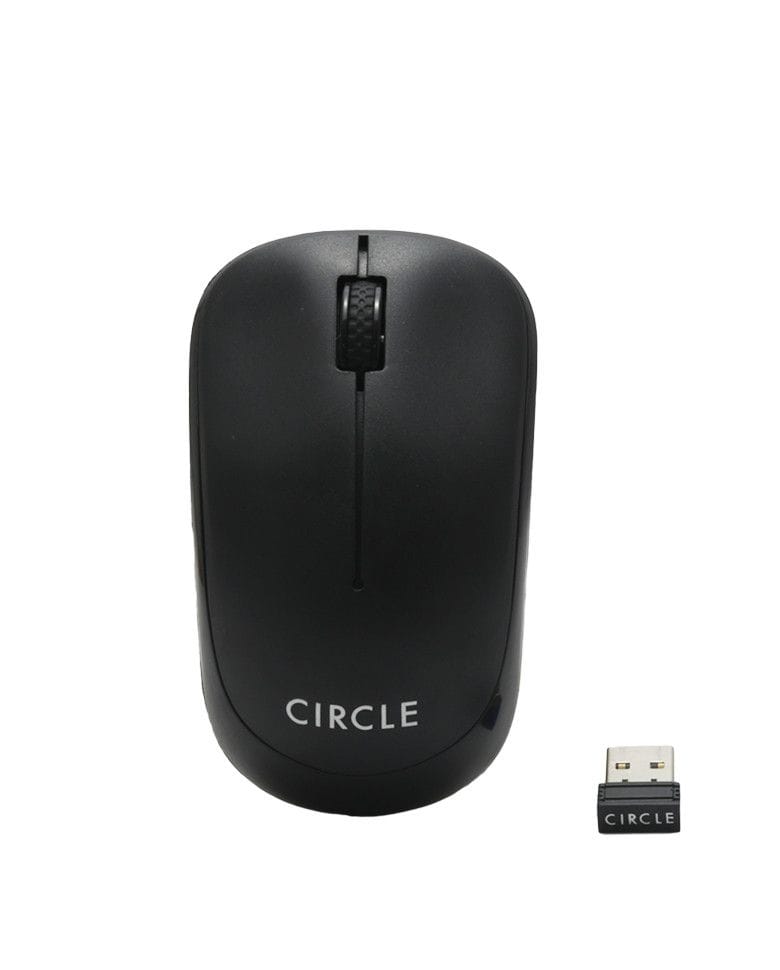 Circle Superb Wireless Mouse | Long Battery Life, 1200 DPI, Sleep Mode (Black)