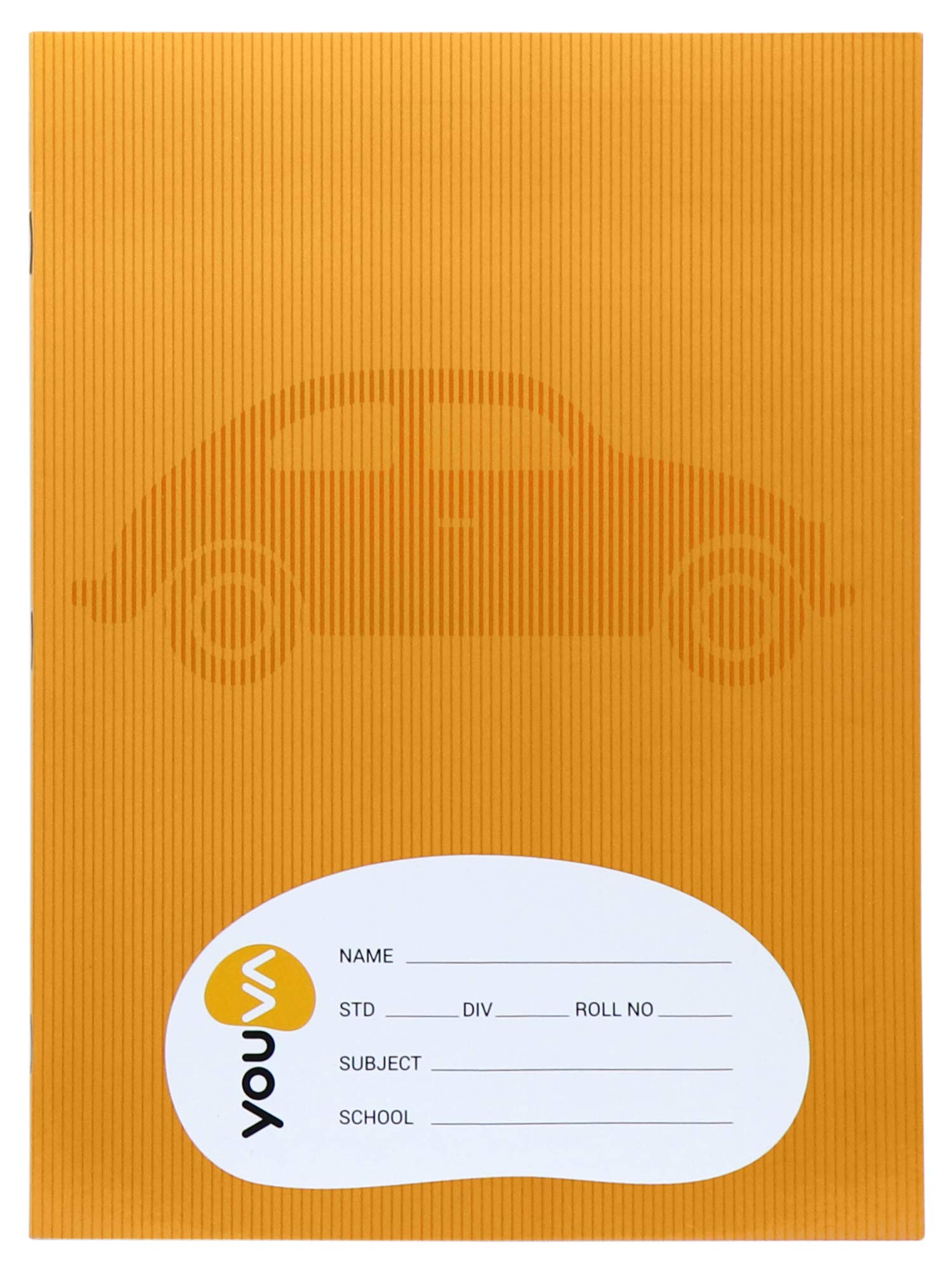 Navneet Youva | Soft Bound | Brown Note Book | 18 cm x 24 cm | Double Line | 92 Pages | Pack of 12