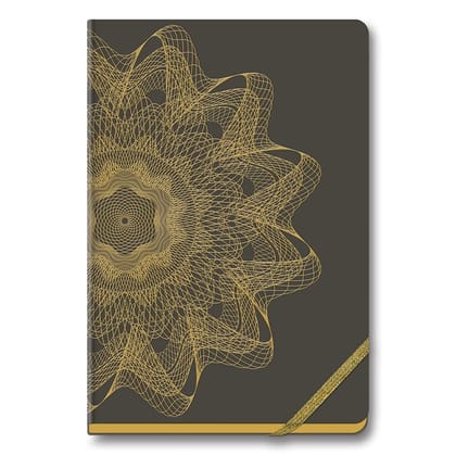 Navneet HQ | Gold Rush Attractive Design Case Bound Notebook Easy to Carry | Note Down Your Important Information | A5-14.8 cm x 21 cm | Single Line |192 Pages
