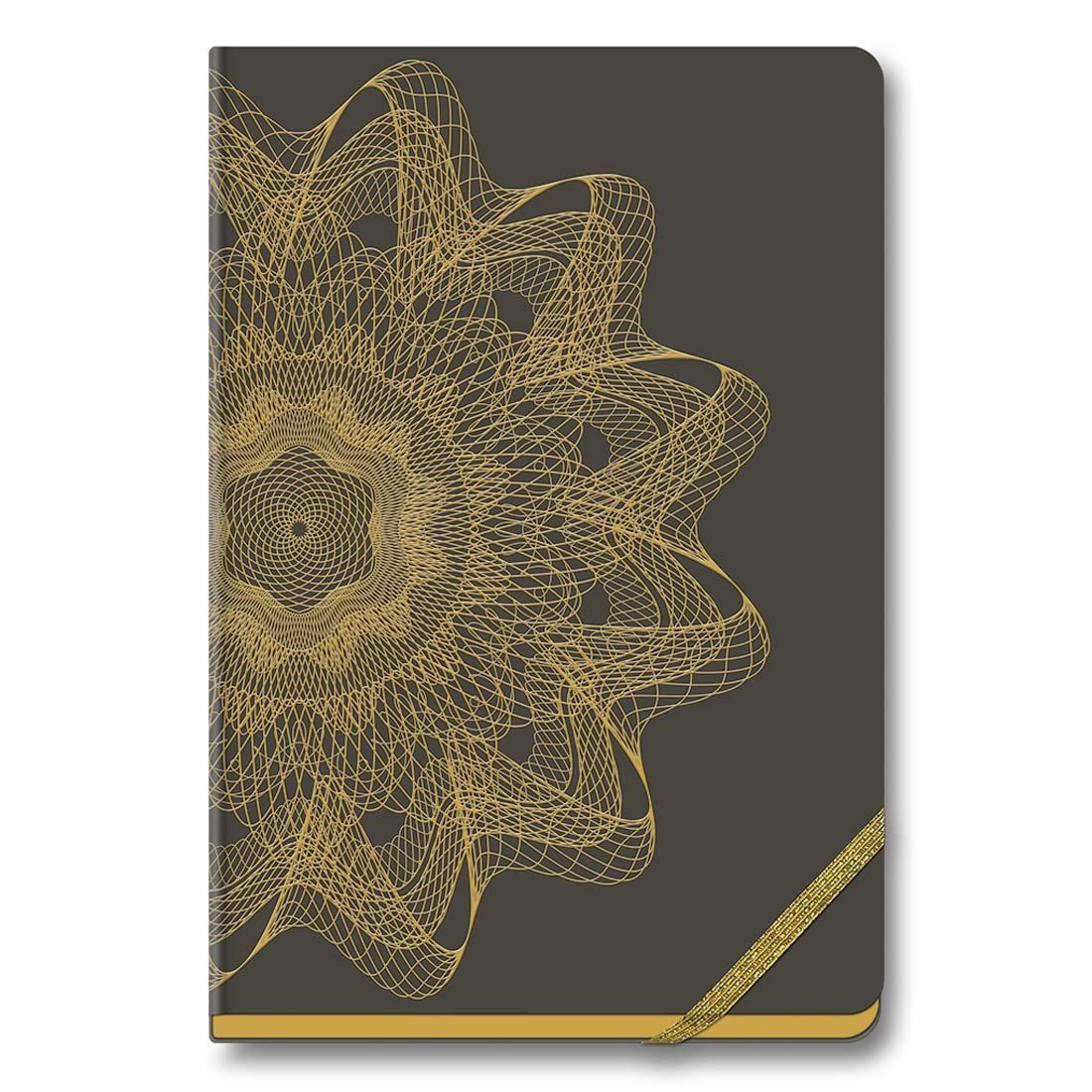 Navneet HQ | Gold Rush Attractive Design Case Bound Notebook Easy to Carry | Note Down Your Important Information | A5-14.8 cm x 21 cm | Single Line |192 Pages