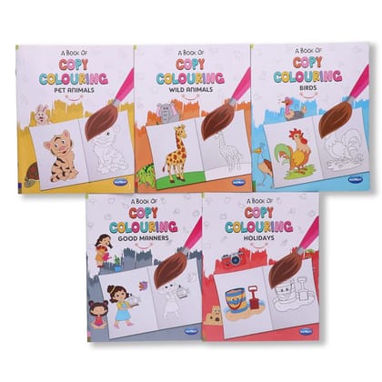 Navneet A Book of copy colour - Themes - Birds, wild Animals, Pet Animals, Good Manners, Holidays [Paperback] Navneet Education Limited